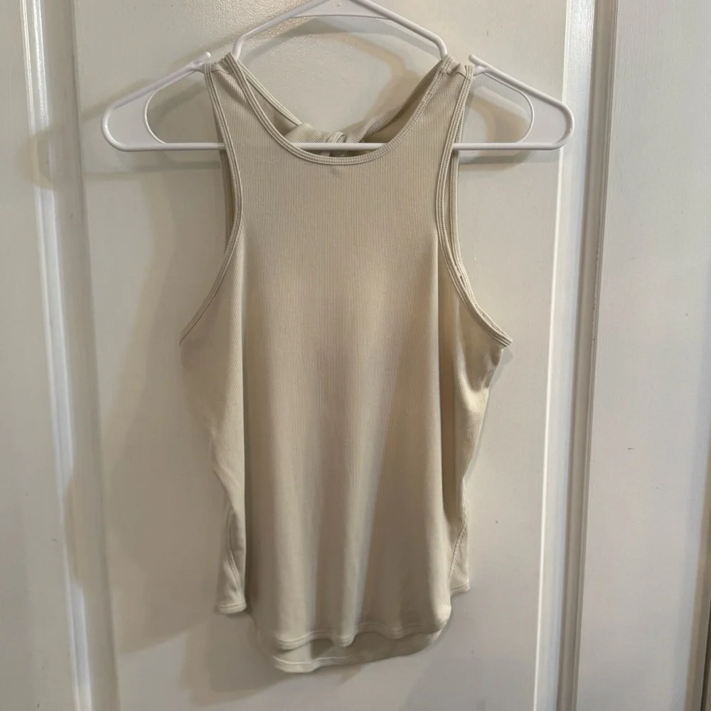 Lululemon Modal Silk Twist-Back Yoga Tank Top Bone